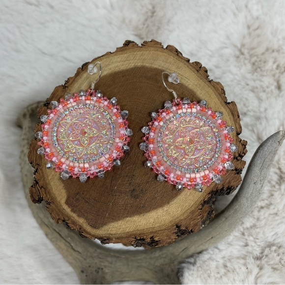 Beaded Native American Earrings - Picture 1 of 6